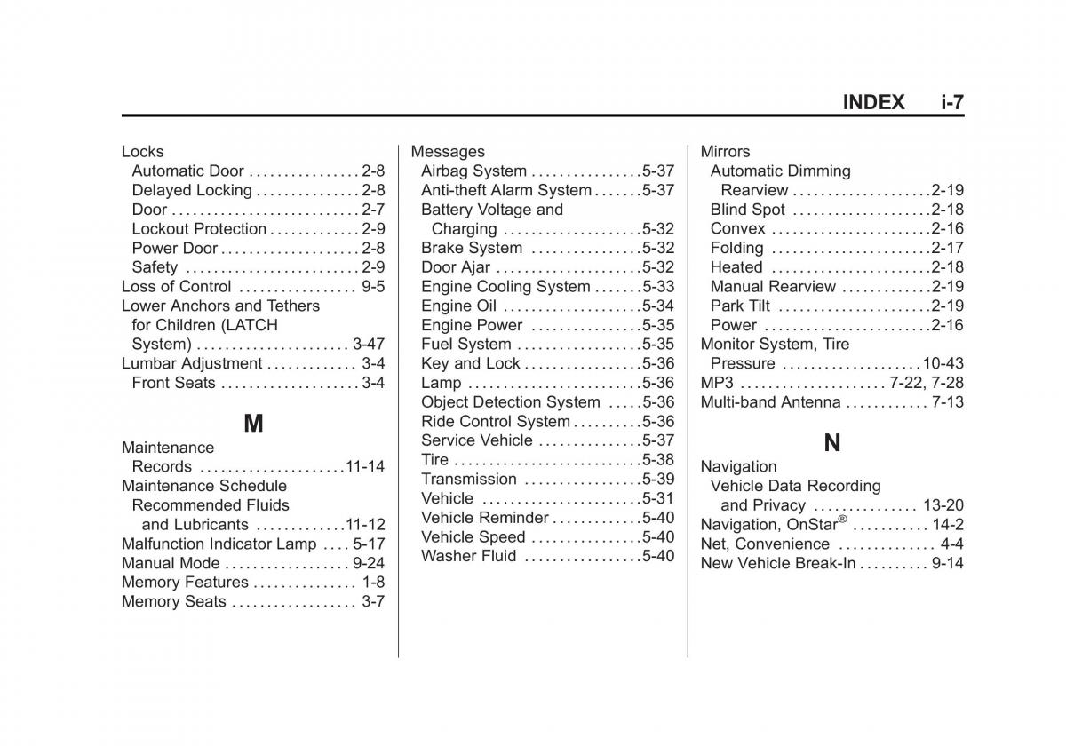 Chevrolet Traverse owners manual / page 445