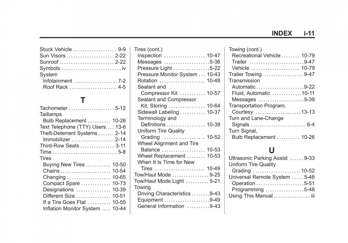 Chevrolet Traverse owners manual / page 449