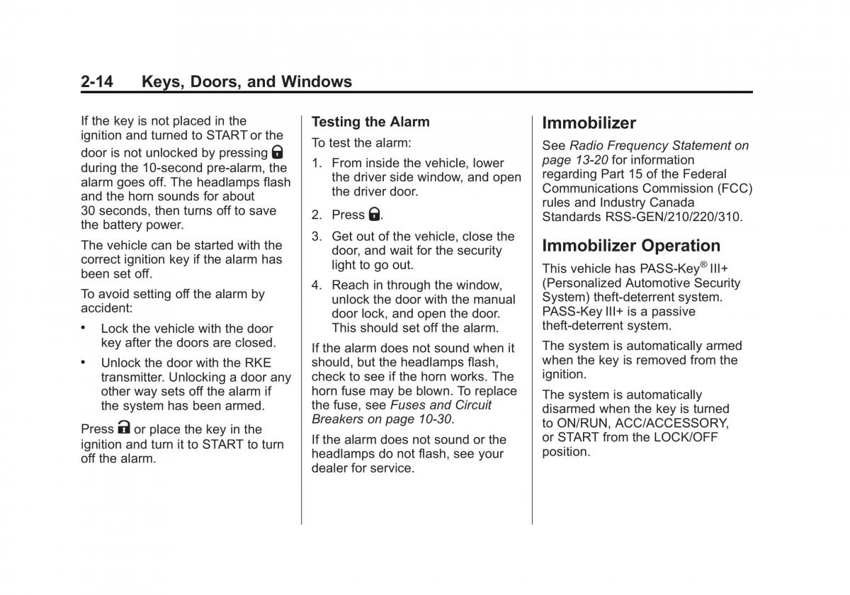 Chevrolet Traverse owners manual / page 46