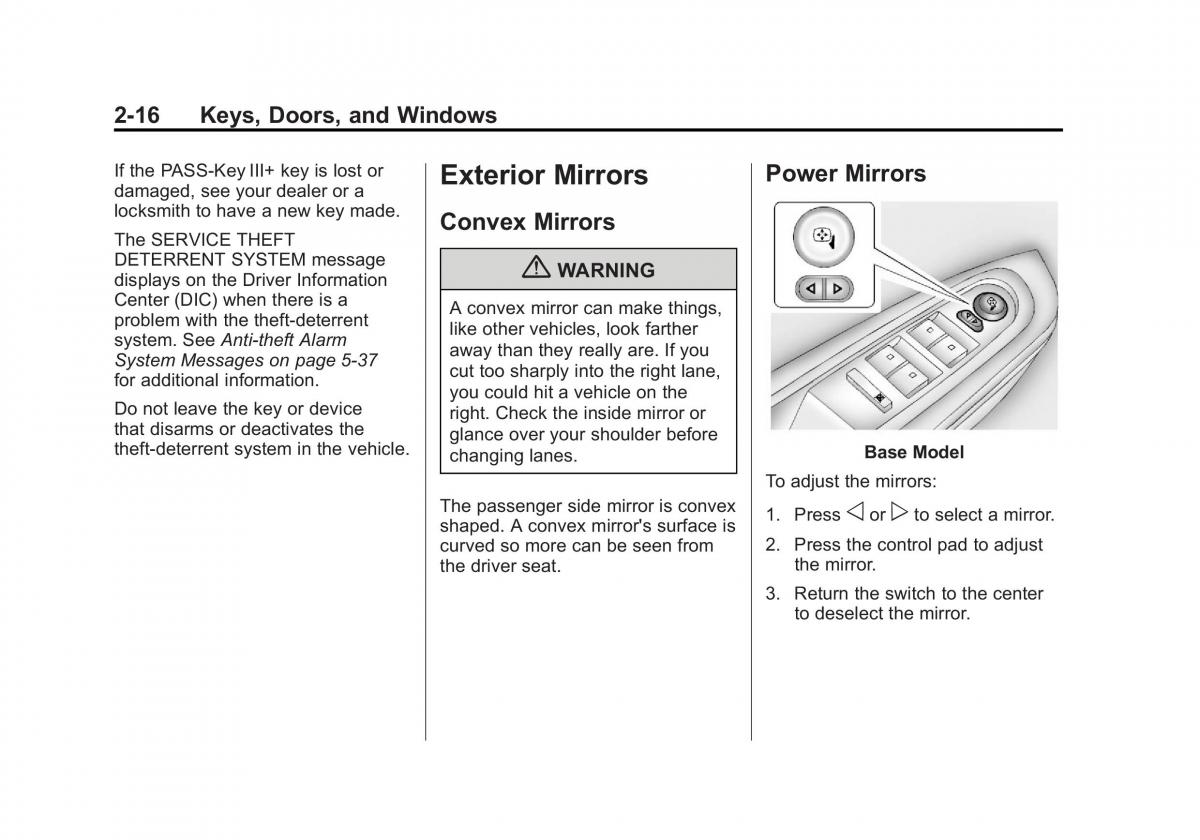 Chevrolet Traverse owners manual / page 48