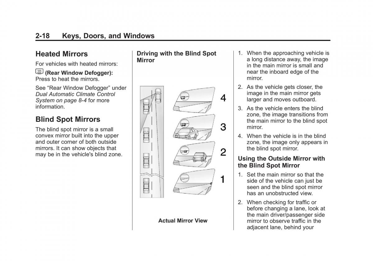 Chevrolet Traverse owners manual / page 50