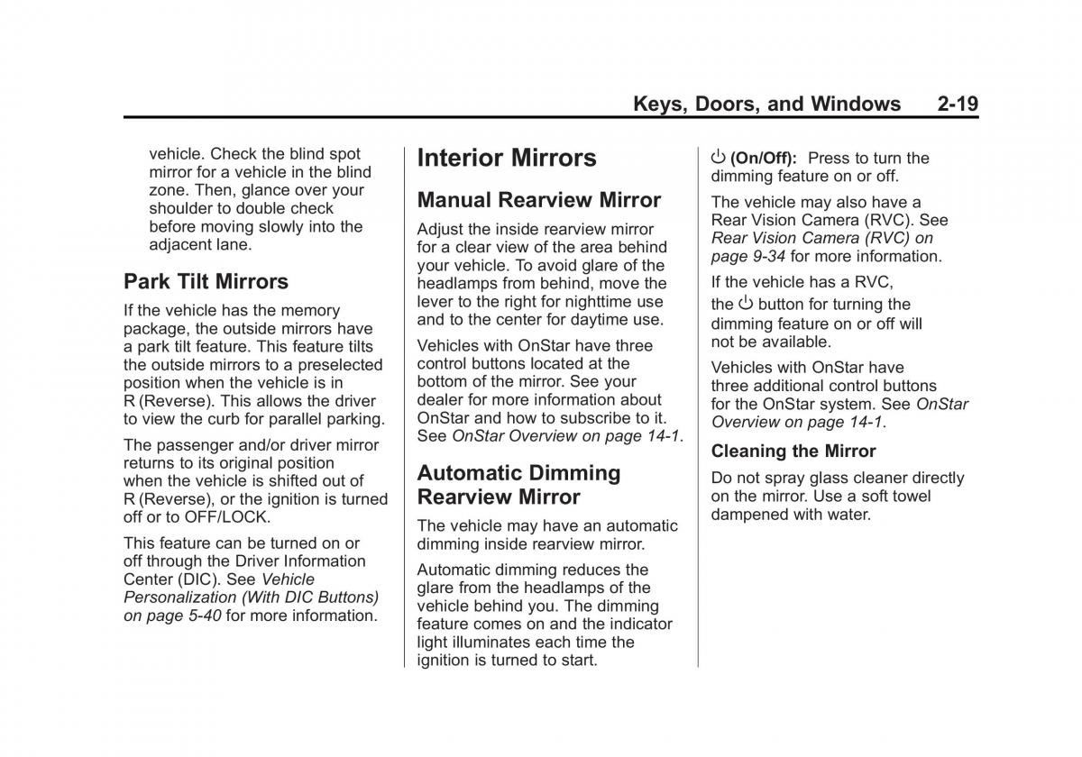 Chevrolet Traverse owners manual / page 51