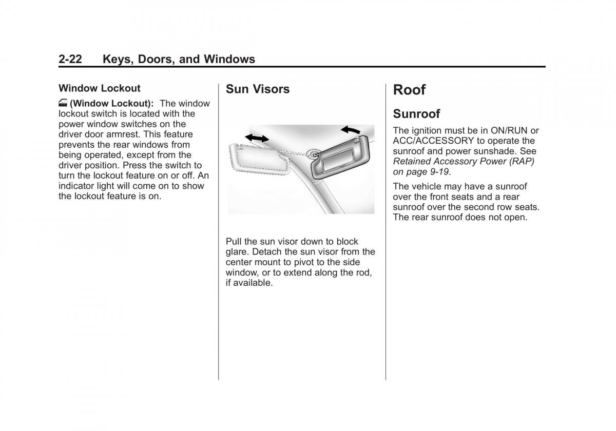 Chevrolet Traverse owners manual / page 54