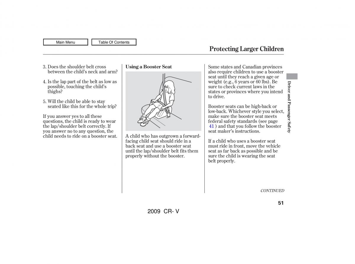 Honda CR V III 3 owners manual / page 55