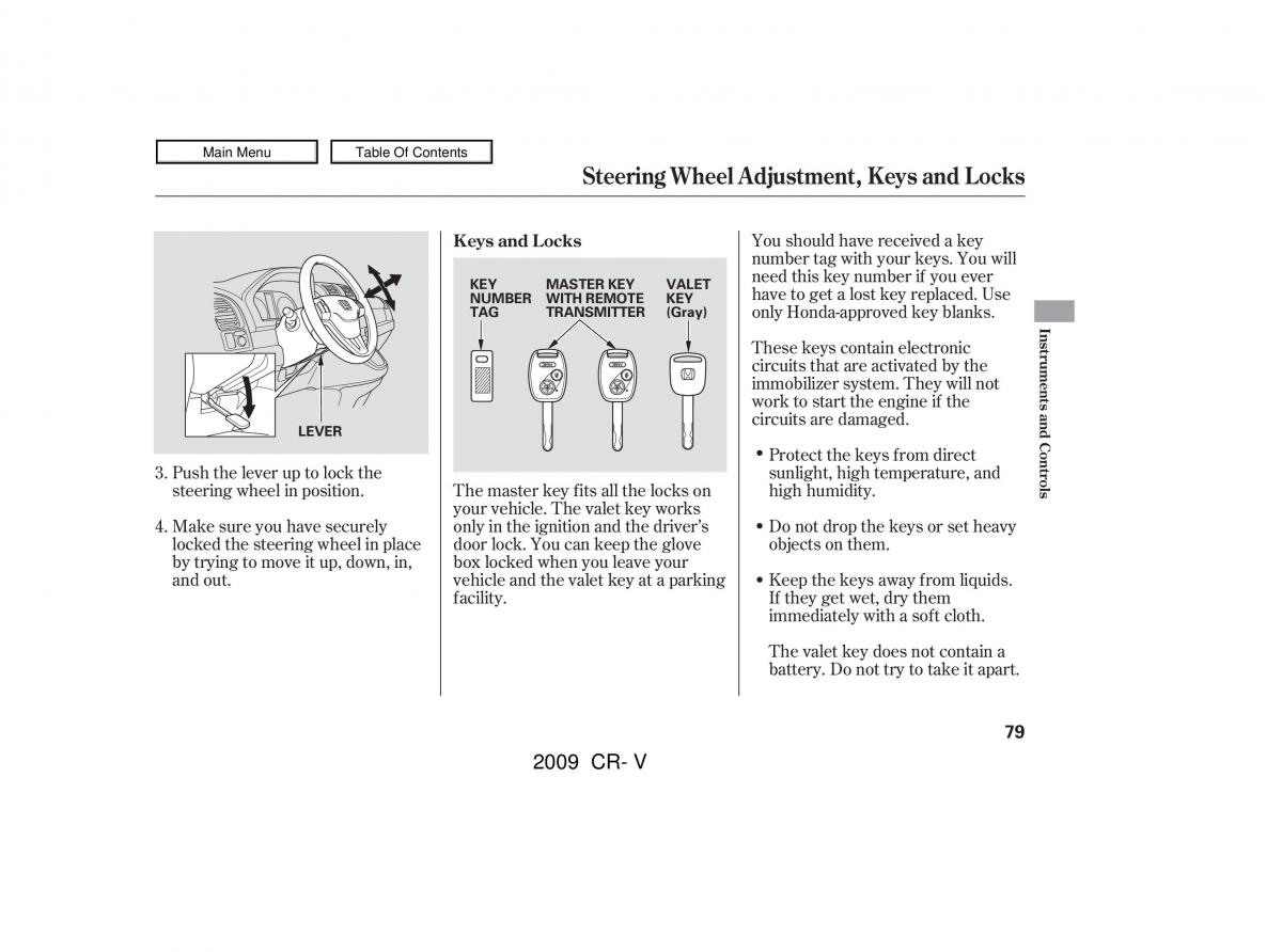 Honda CR V III 3 owners manual / page 83