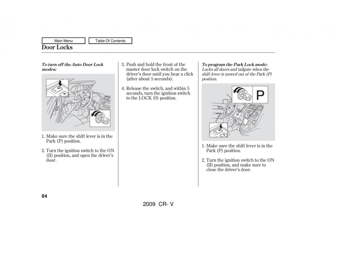 Honda CR V III 3 owners manual / page 88