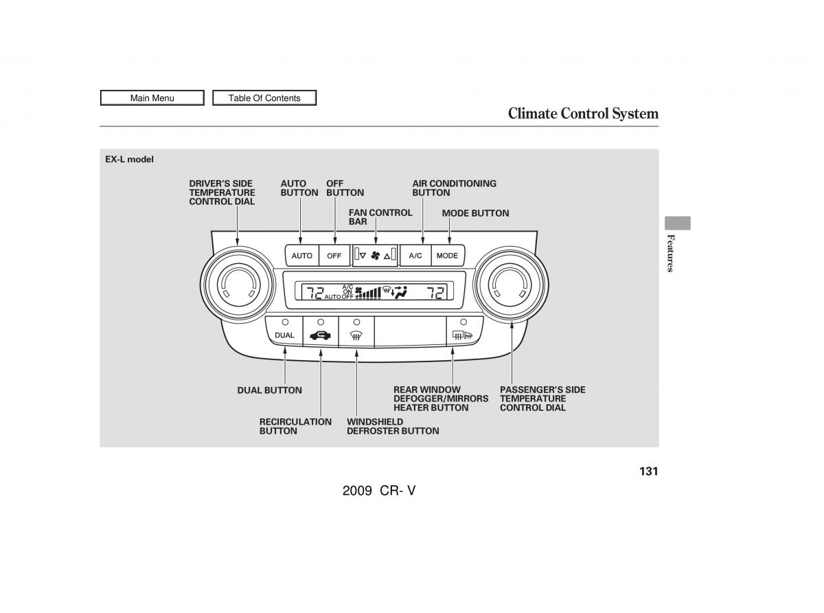 Honda CR V III 3 owners manual / page 135