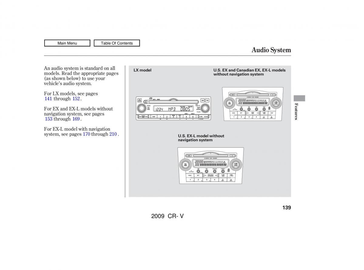 Honda CR V III 3 owners manual / page 143