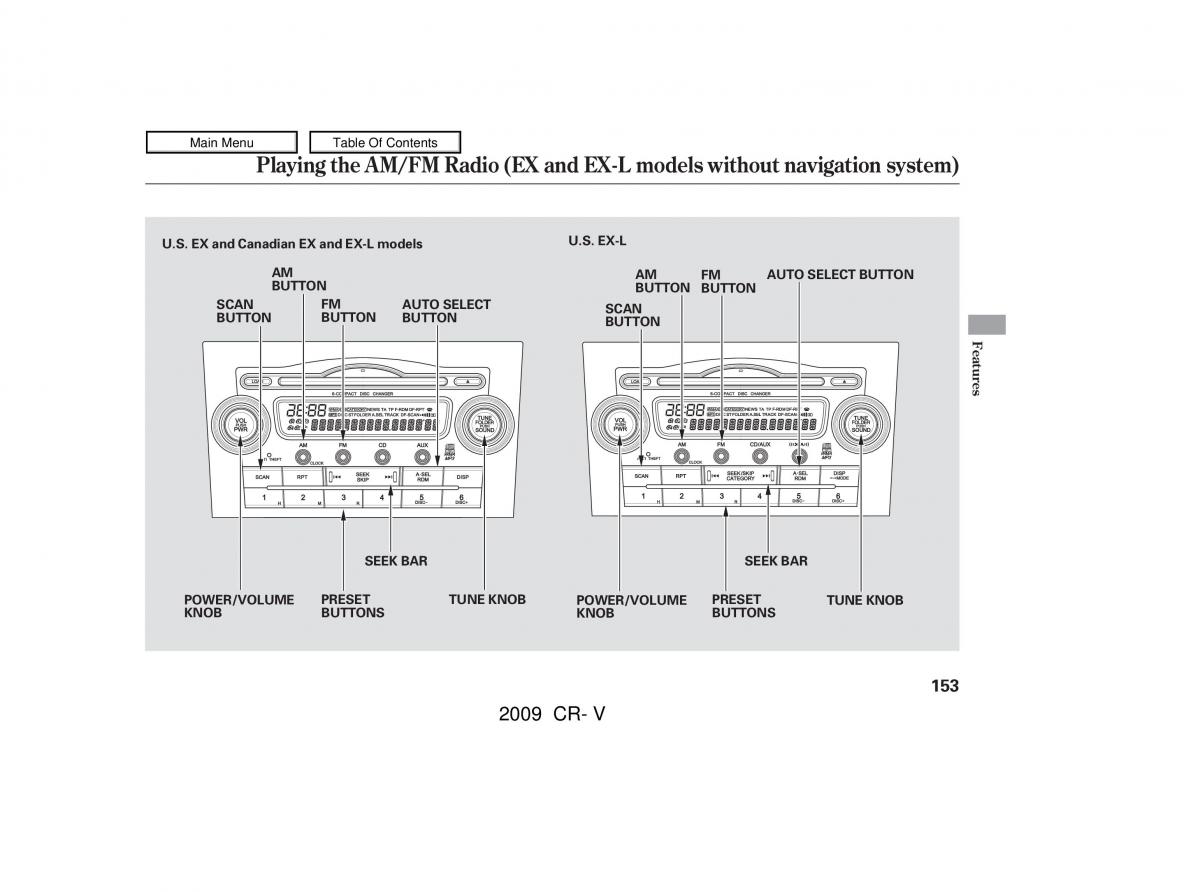 Honda CR V III 3 owners manual / page 157