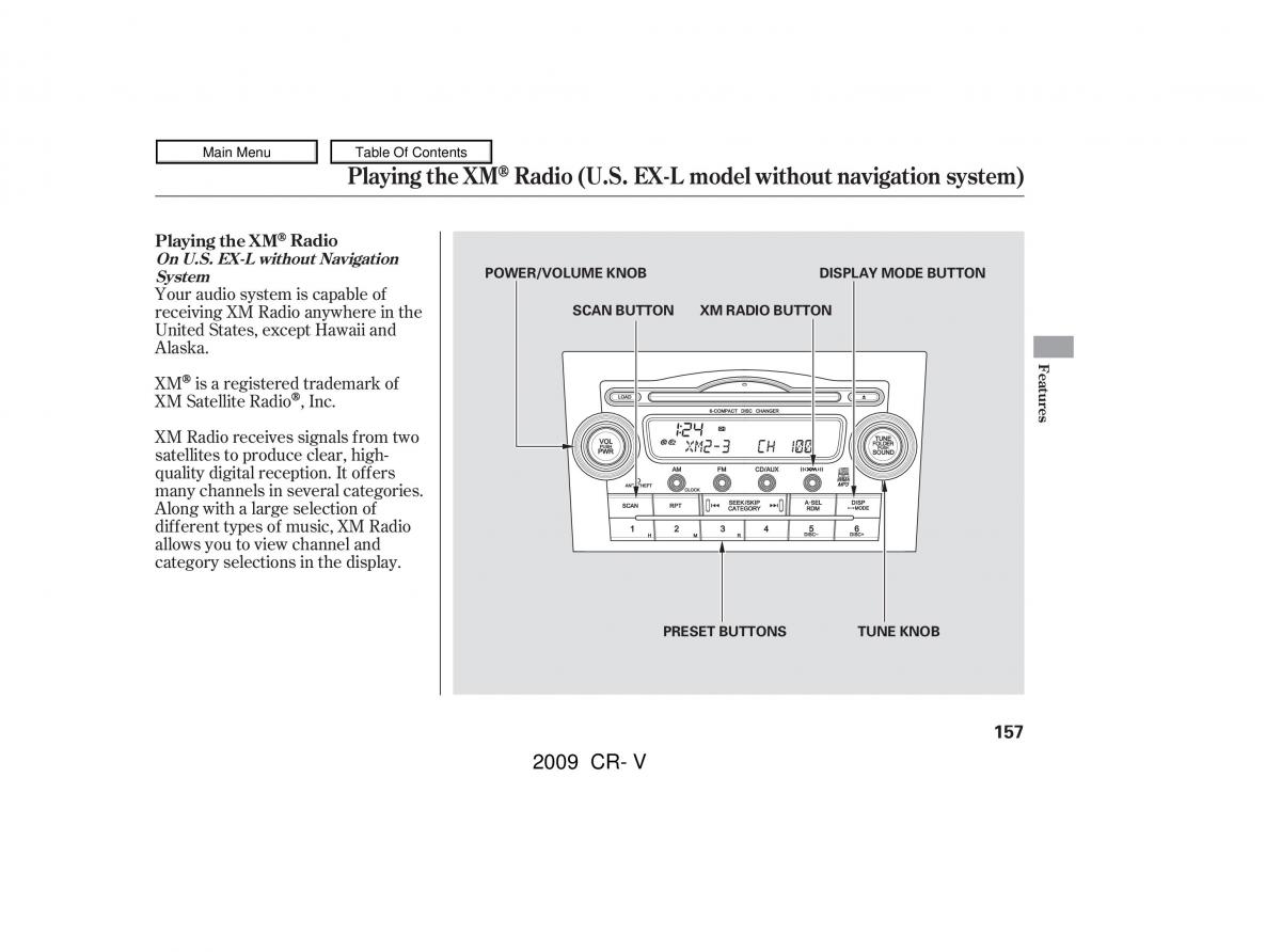 Honda CR V III 3 owners manual / page 161