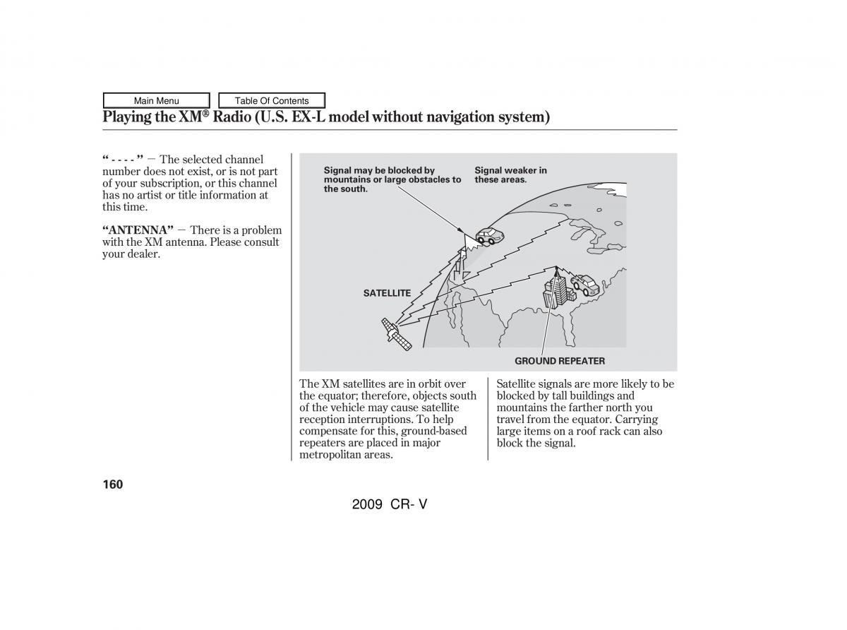 Honda CR V III 3 owners manual / page 164