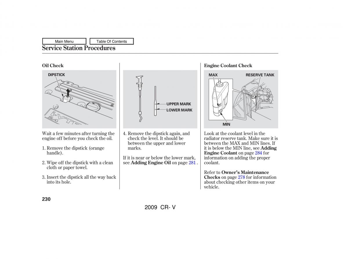 Honda CR V III 3 owners manual / page 234