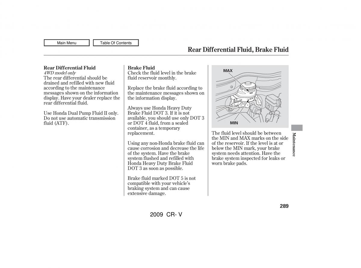 Honda CR V III 3 owners manual / page 293