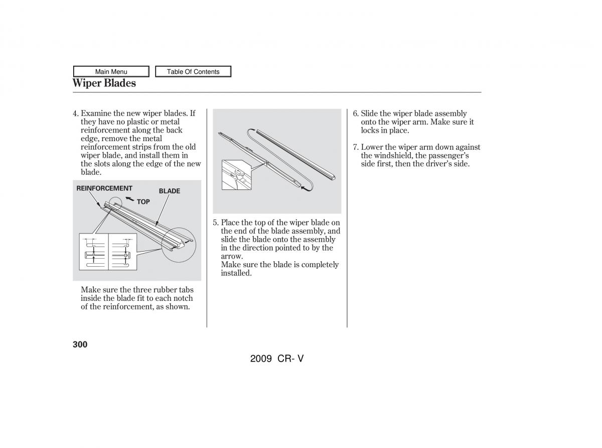 Honda CR V III 3 owners manual / page 304