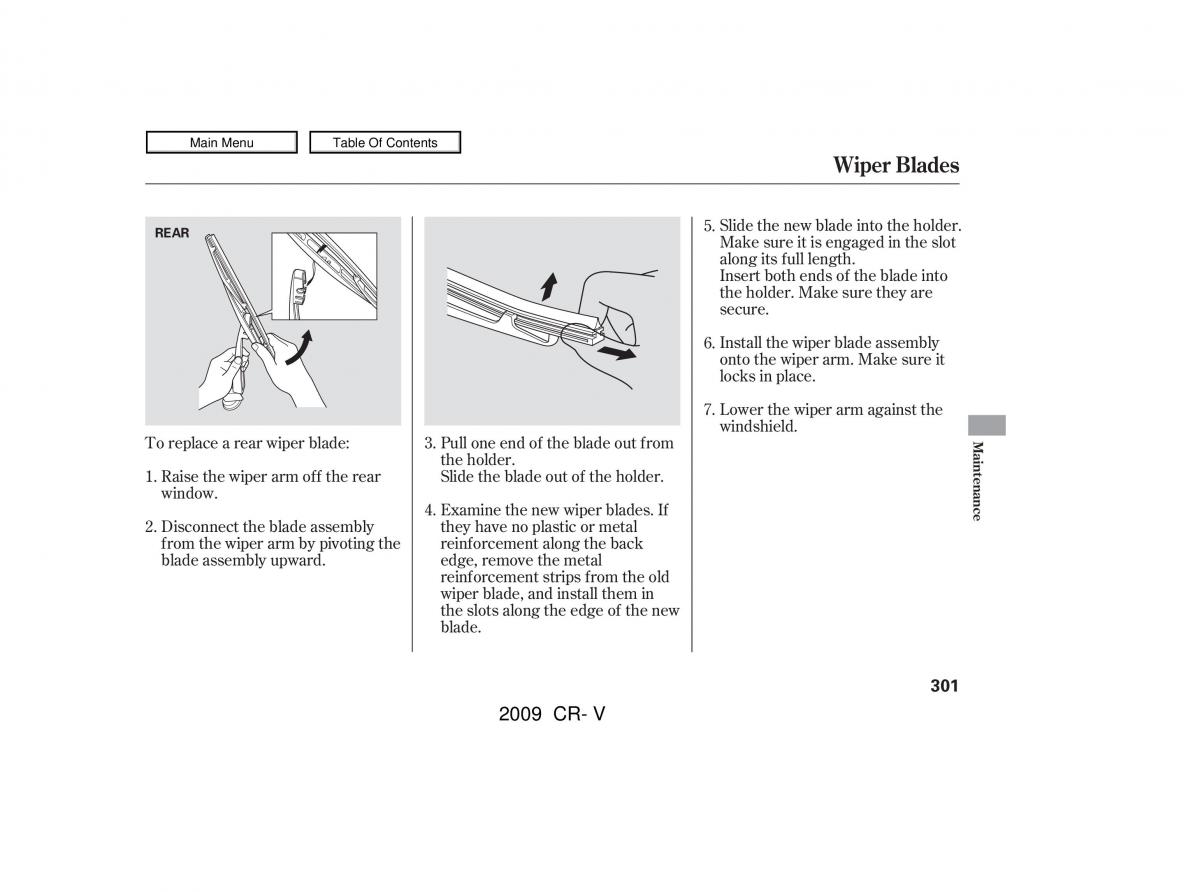 Honda CR V III 3 owners manual / page 305