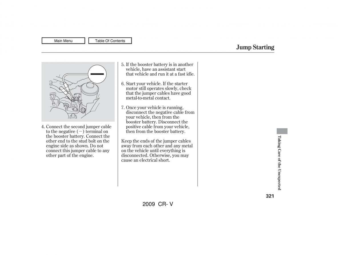 Honda CR V III 3 owners manual / page 325