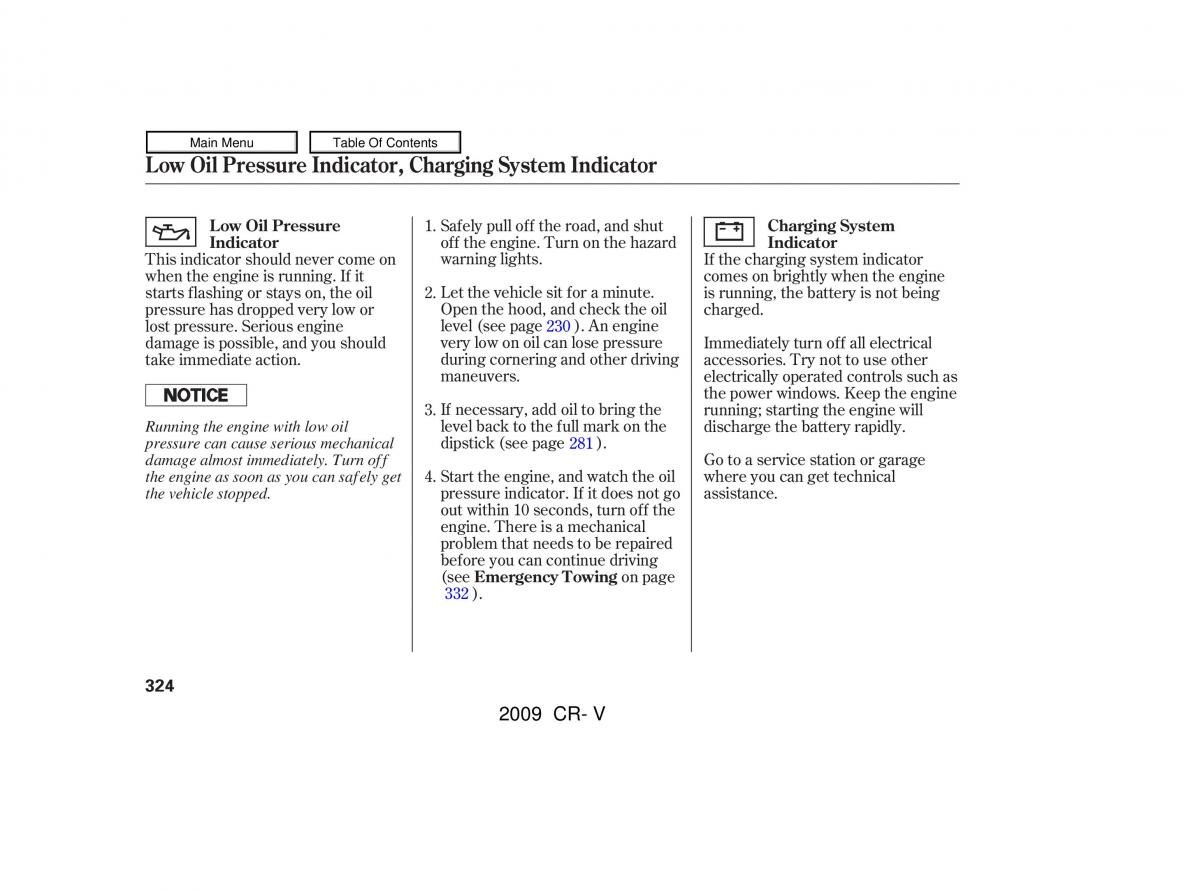 Honda CR V III 3 owners manual / page 328