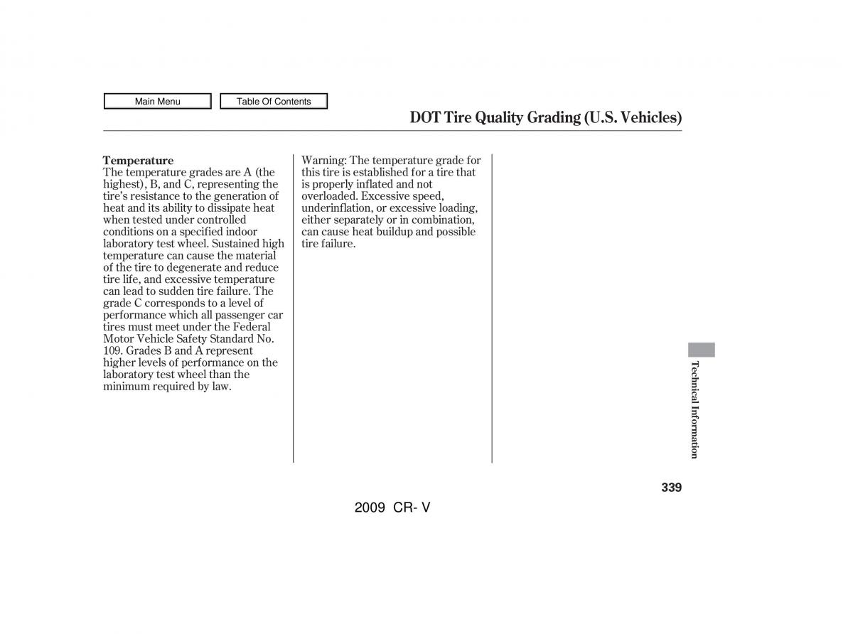 Honda CR V III 3 owners manual / page 343