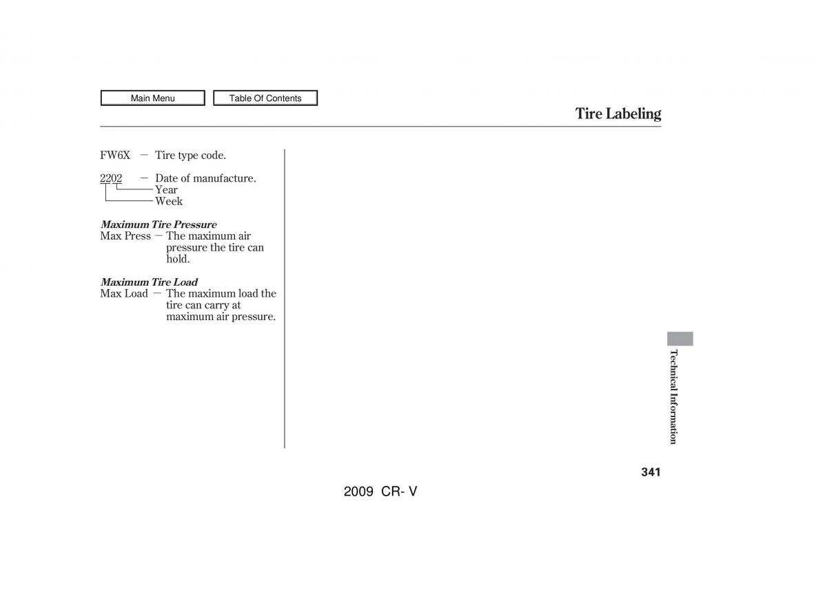 Honda CR V III 3 owners manual / page 345