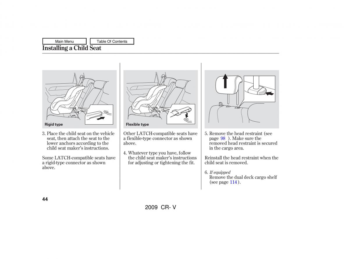 Honda CR V III 3 owners manual / page 48