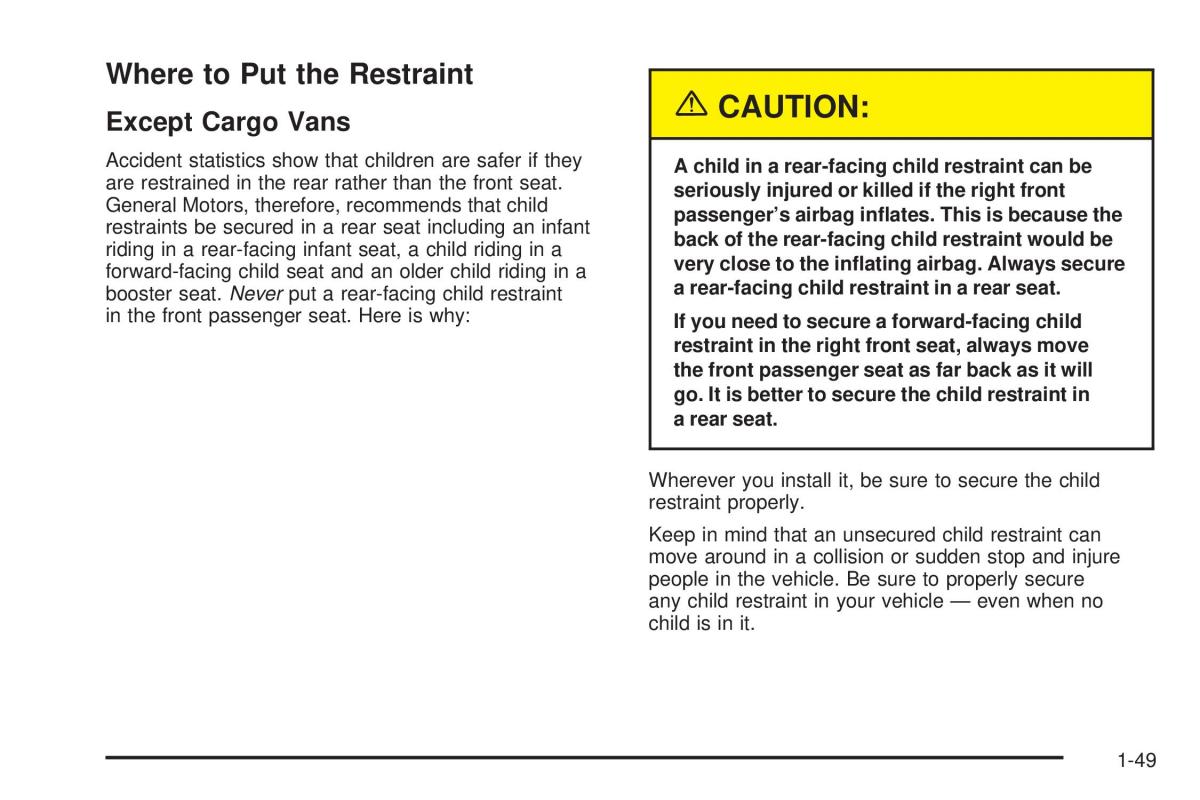 Chevrolet Astro II 2 owners manual / page 55