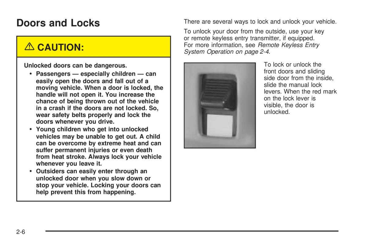 Chevrolet Astro II 2 owners manual / page 84