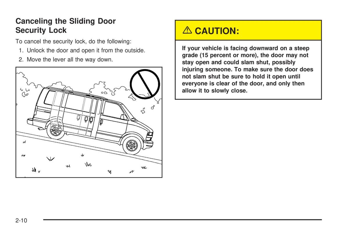 Chevrolet Astro II 2 owners manual / page 88