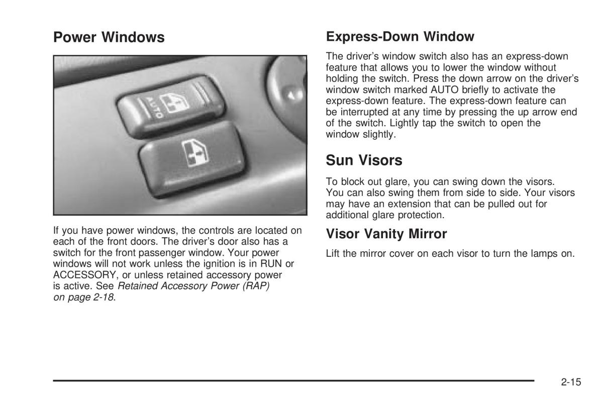 Chevrolet Astro II 2 owners manual / page 93