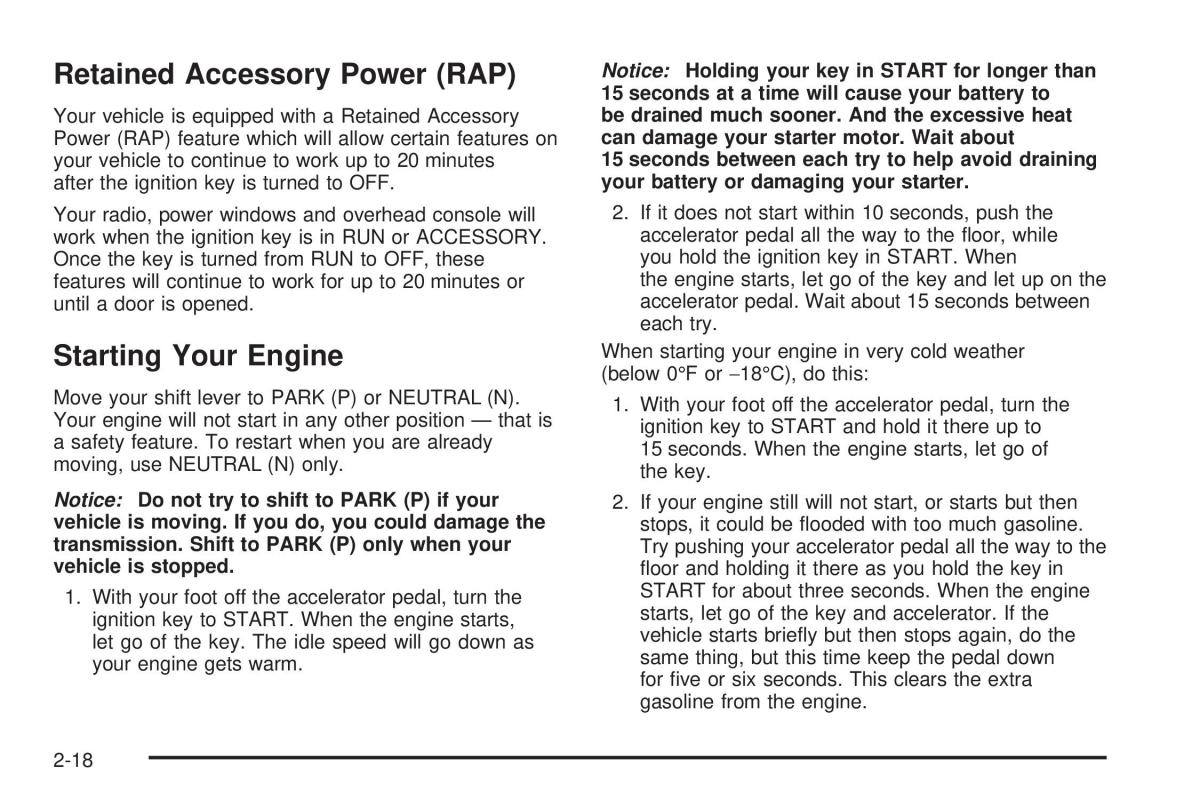 Chevrolet Astro II 2 owners manual / page 96