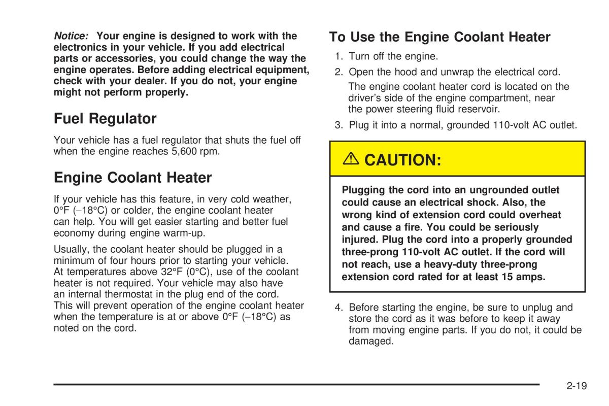 Chevrolet Astro II 2 owners manual / page 97