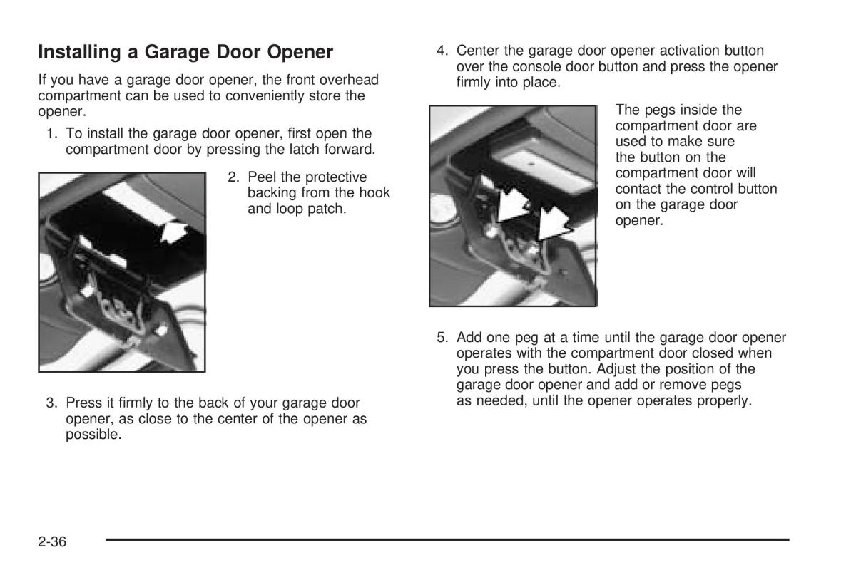 Chevrolet Astro II 2 owners manual / page 114