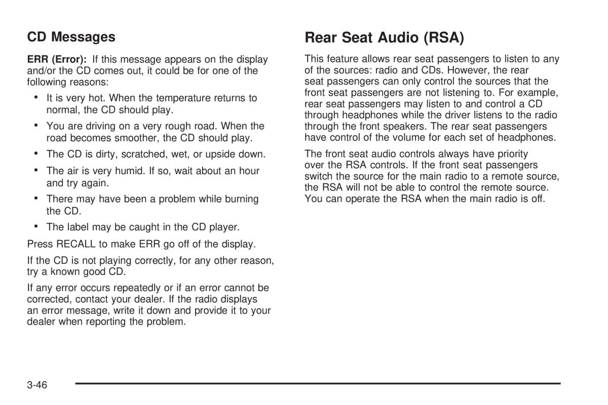 Chevrolet Astro II 2 owners manual / page 162