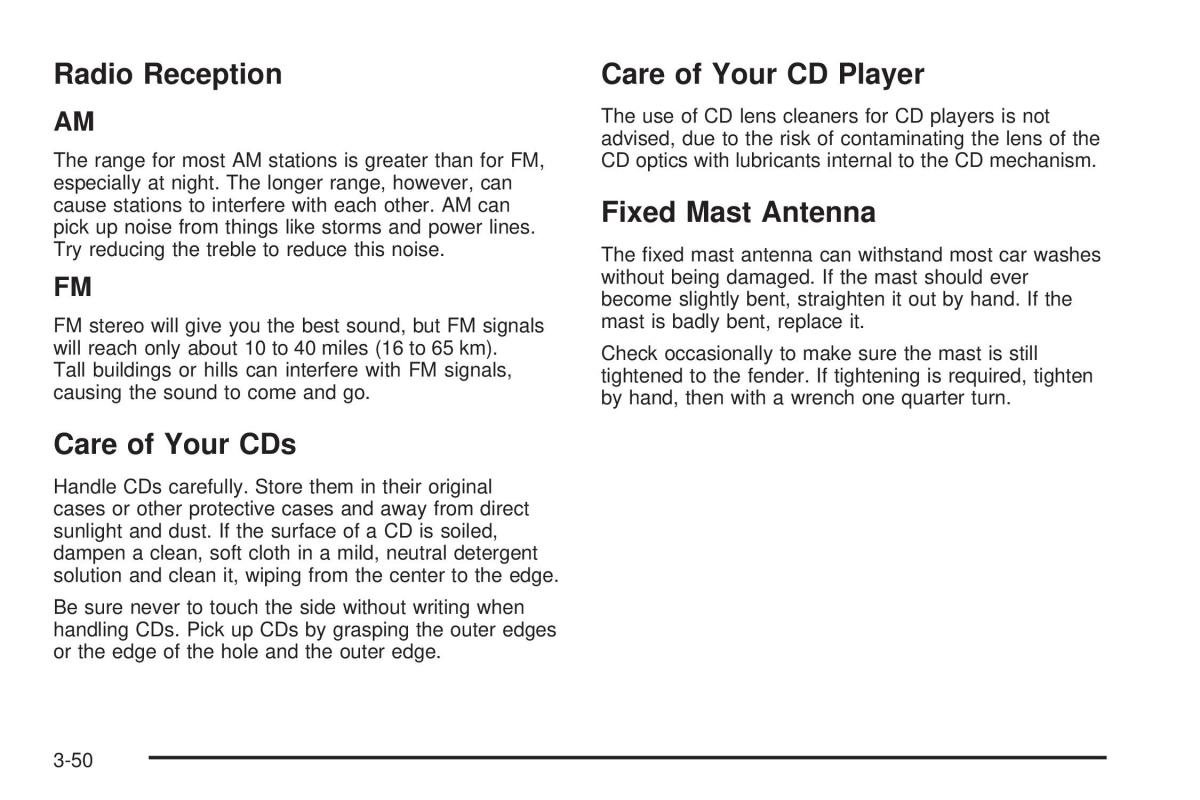 Chevrolet Astro II 2 owners manual / page 166