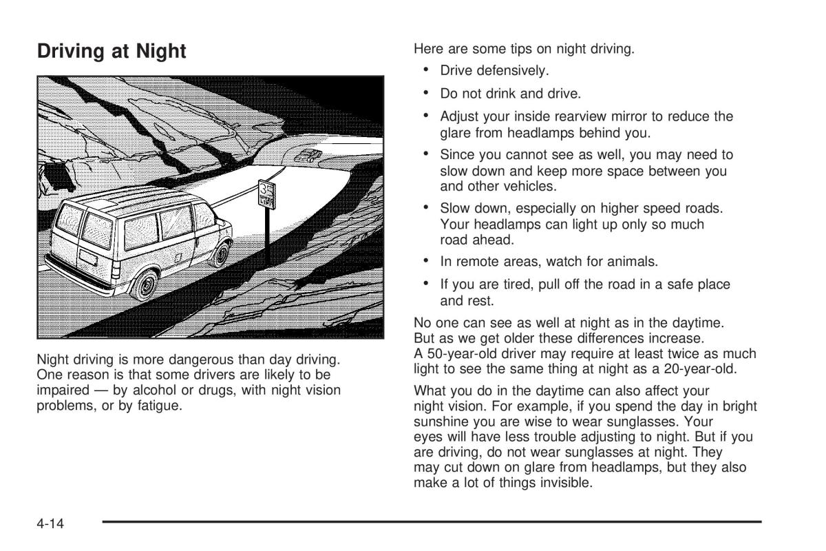 Chevrolet Astro II 2 owners manual / page 180