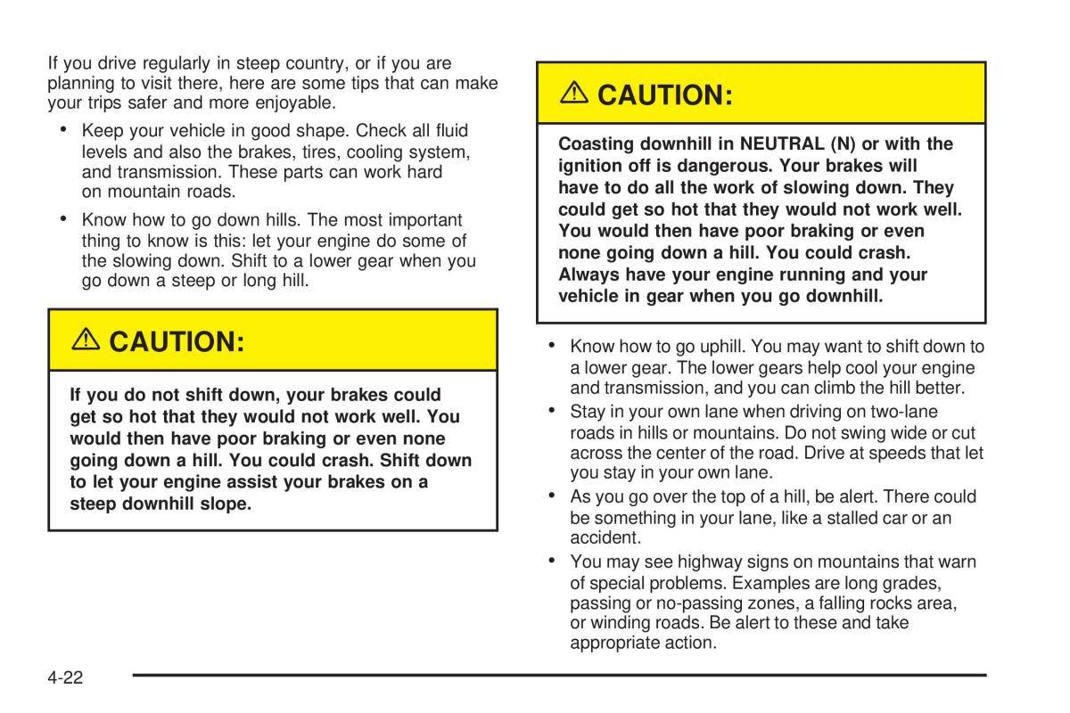 Chevrolet Astro II 2 owners manual / page 188