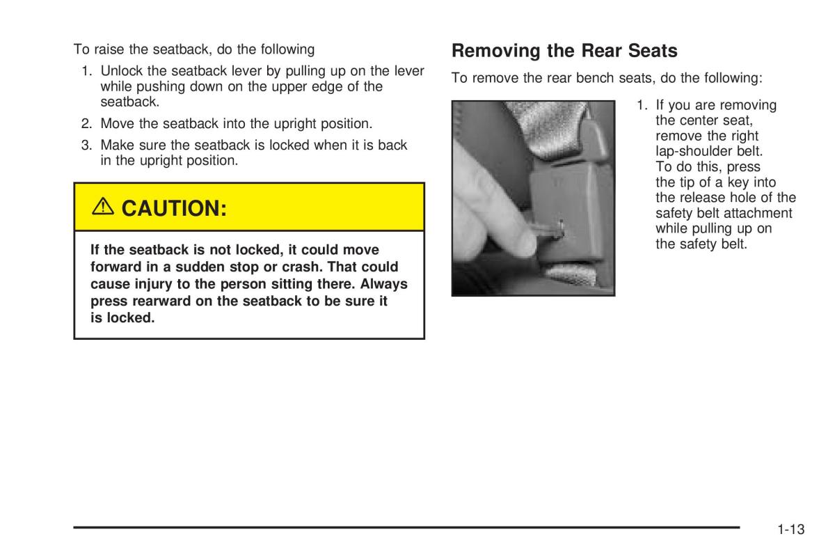 Chevrolet Astro II 2 owners manual / page 19