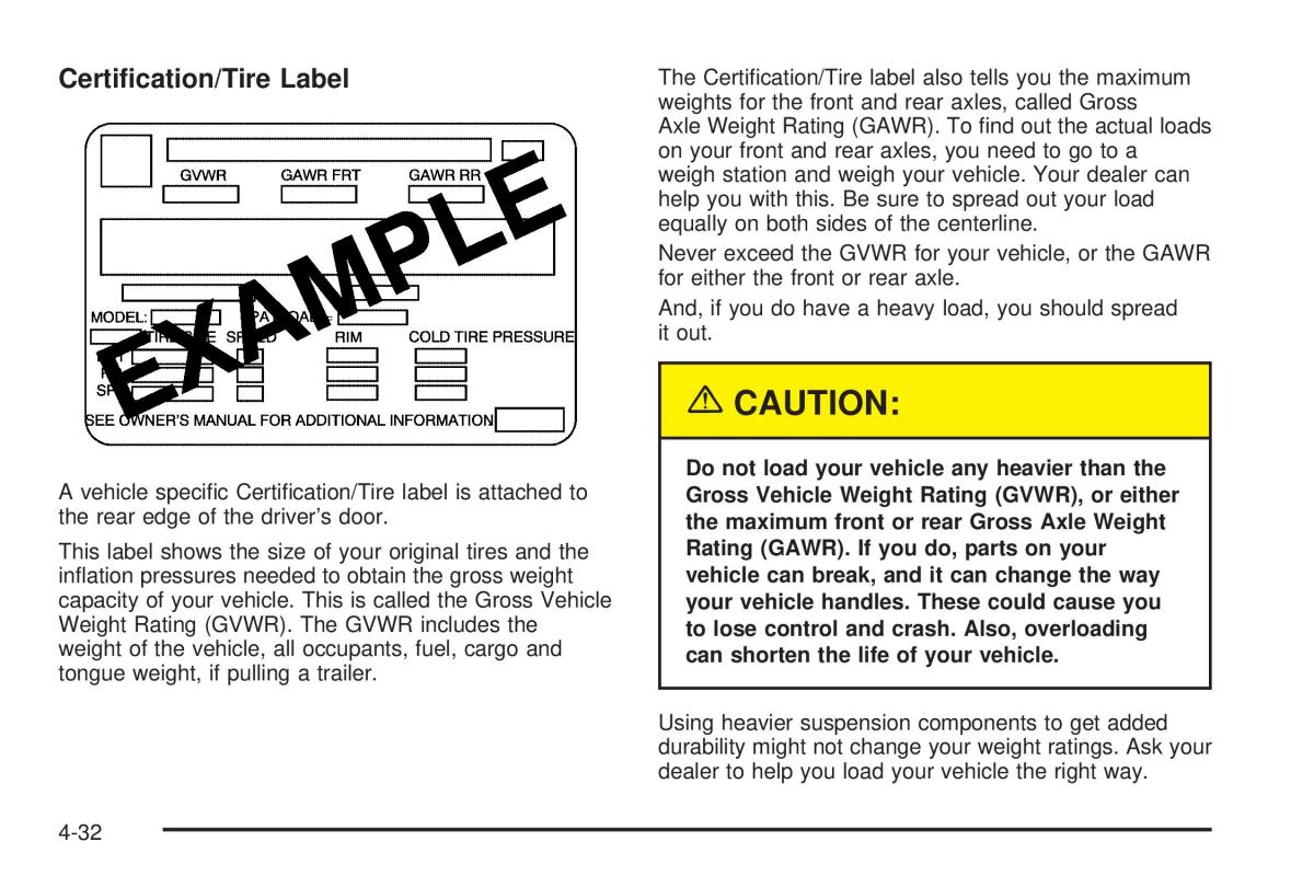 Chevrolet Astro II 2 owners manual / page 198