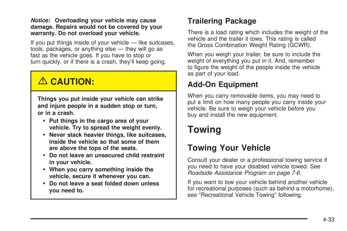 Chevrolet Astro II 2 owners manual / page 199