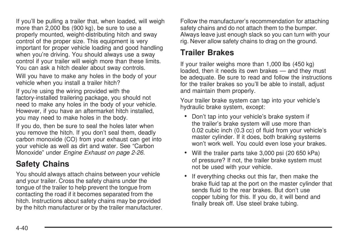 Chevrolet Astro II 2 owners manual / page 206