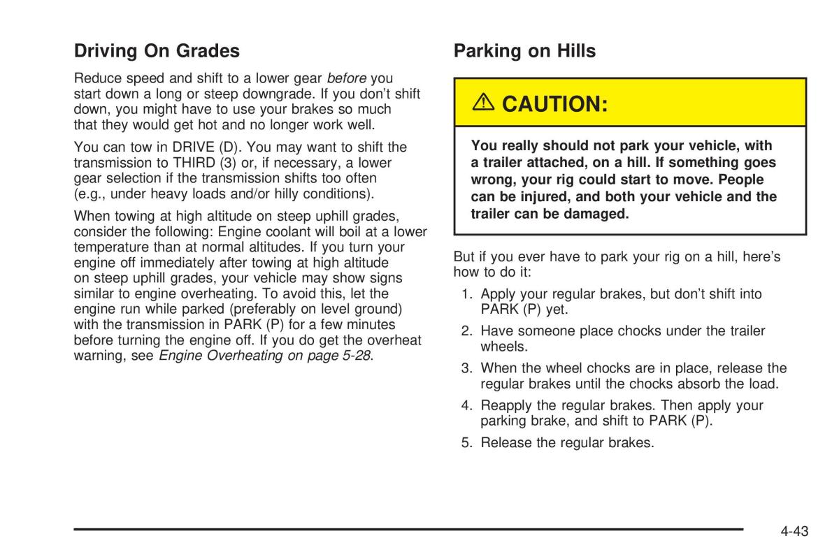 Chevrolet Astro II 2 owners manual / page 209