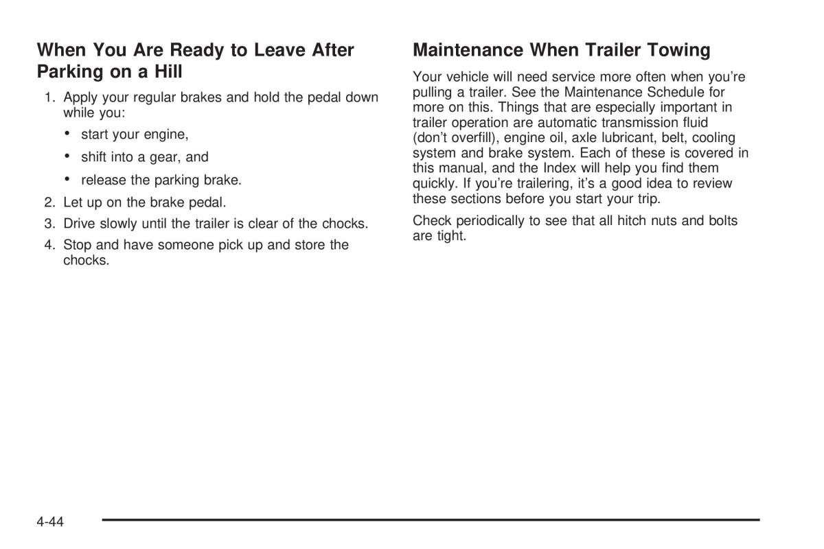 Chevrolet Astro II 2 owners manual / page 210