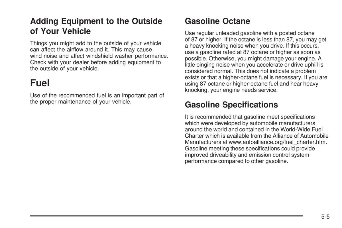 Chevrolet Astro II 2 owners manual / page 217