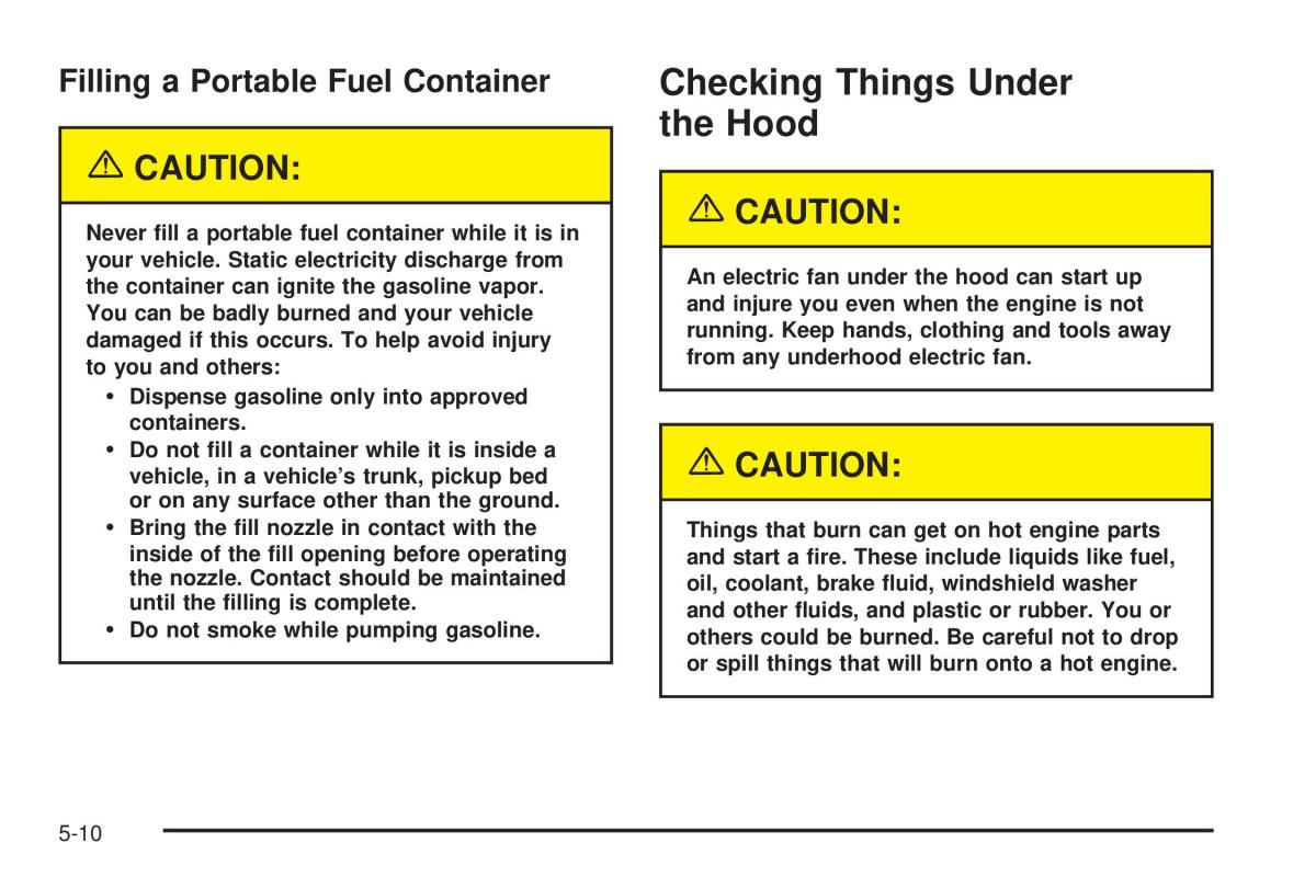 Chevrolet Astro II 2 owners manual / page 222