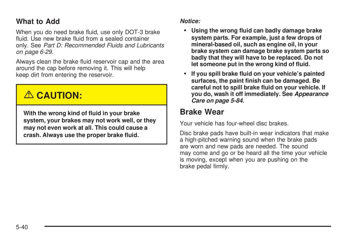 Chevrolet Astro II 2 owners manual / page 252