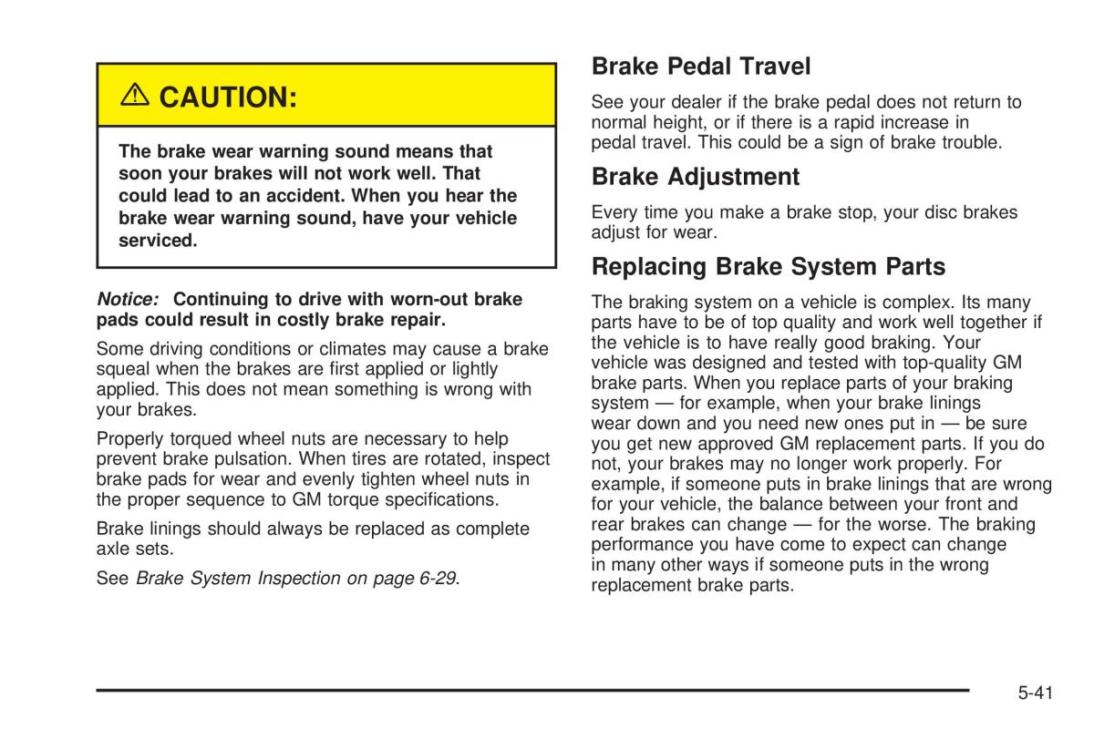 Chevrolet Astro II 2 owners manual / page 253