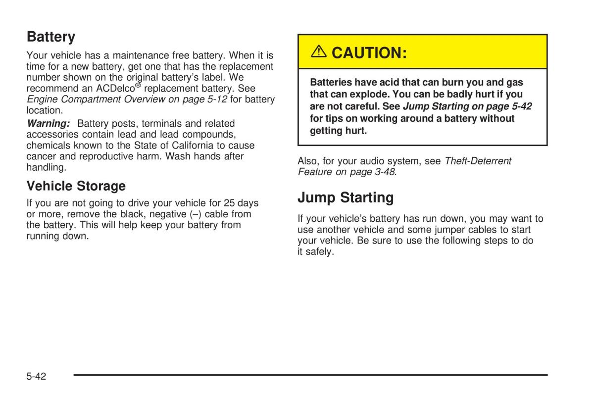 Chevrolet Astro II 2 owners manual / page 254