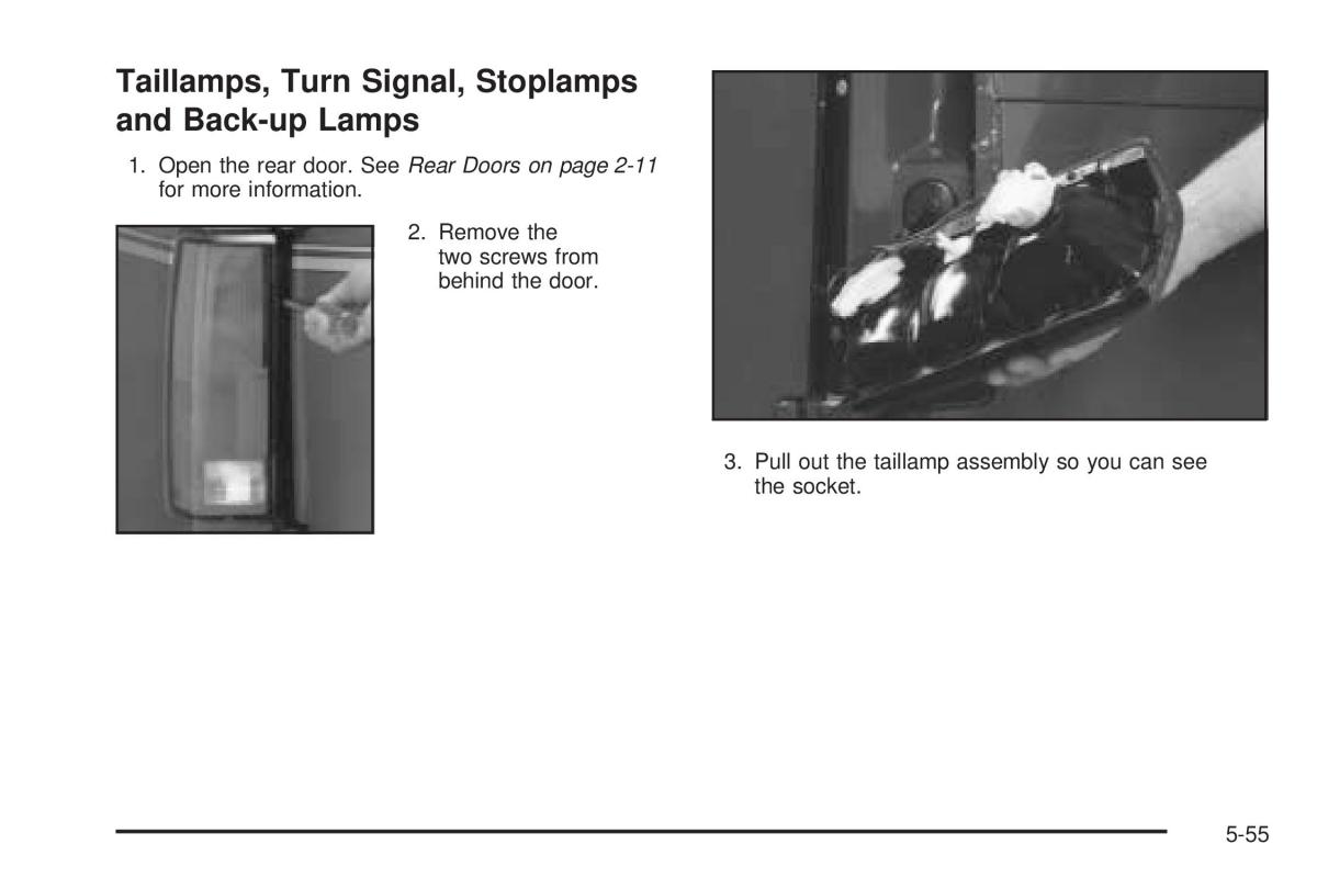 Chevrolet Astro II 2 owners manual / page 267