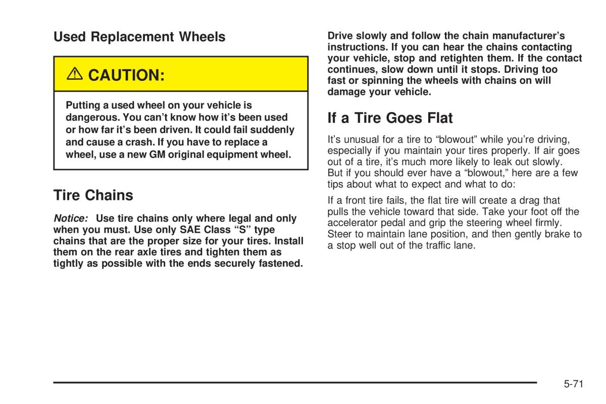 Chevrolet Astro II 2 owners manual / page 283