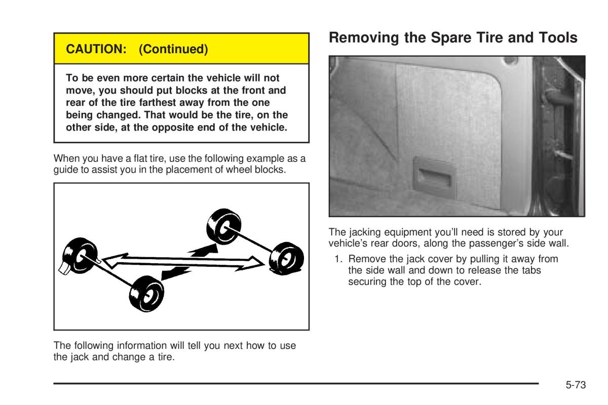 Chevrolet Astro II 2 owners manual / page 285