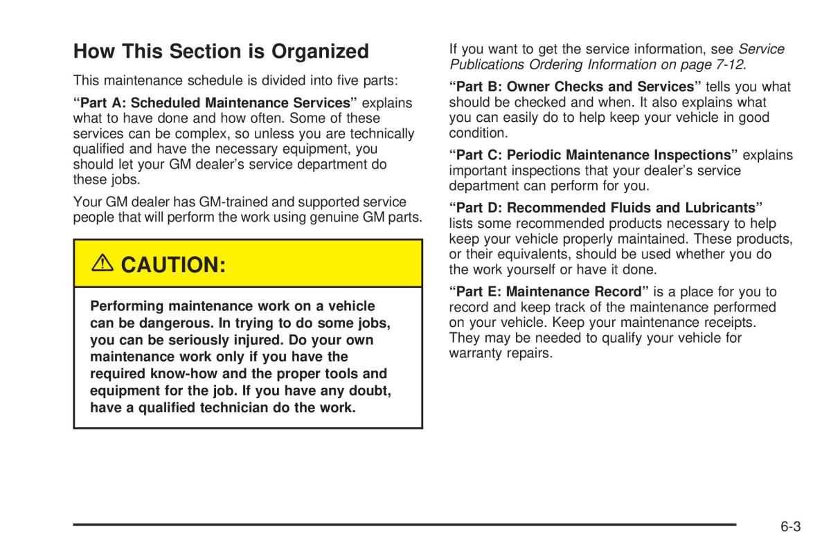 Chevrolet Astro II 2 owners manual / page 317